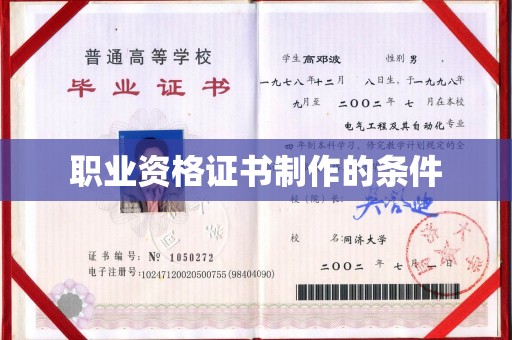 神农架职业资格证书制作的条件