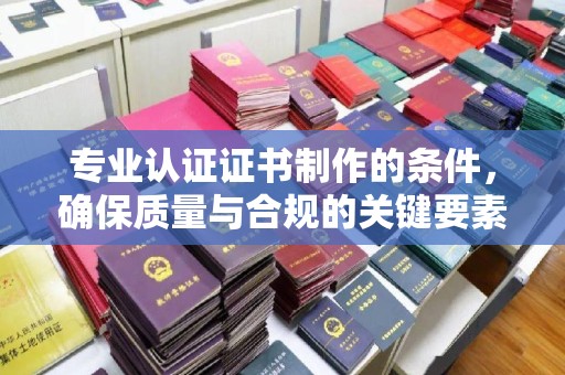 神农架专业认证证书制作的条件，确保质量与合规的关键要素